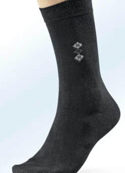 Herrenwäsche|Wäsche>Achterpack Socken mit flachgenähter Spitze
