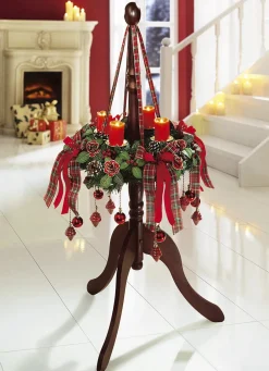 Gestecke & Kränze>Adventskranz mit üppigem Schleifenschmuck