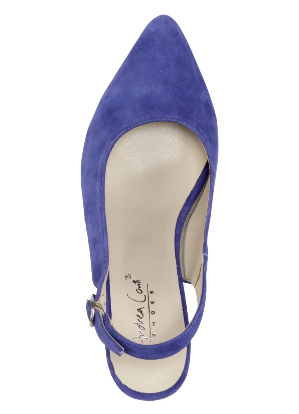 Schuhe|Damenschuhe>Andrea Conti Sling-Pumps aus weichem Samt-Chevreauleder