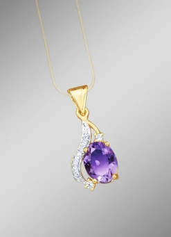 Damen-Edelsteinschmuck>Anhänger mit echt Amethyst