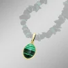 Damen-Edelsteinschmuck>Anhänger mit echt Malachit