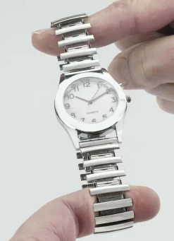 Alltagshilfen|Herrenuhren></noscript>Armbanduhr mit Stretcharmband