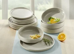 Arte Viva Geschirr>12-teiliges Tafel-Service aus Markensteinzeug