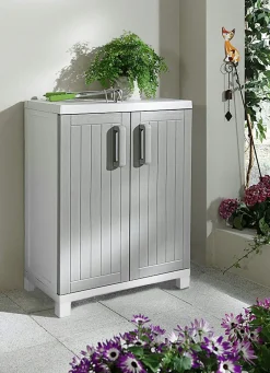 Gartenmöbel>Aufbewahrungs-Schränke aus Polypropylen GRAU