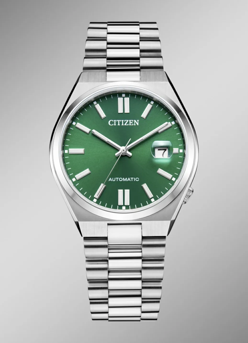 CITIZEN Herrenuhren>Automatik Herrenuhr aus Edelstahl GRÜN