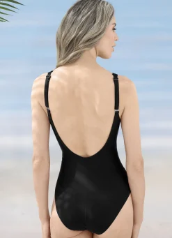 Bade- & Strandmode|Bade- & Strandmode></noscript>Badeanzug mit figurschmeichelnden Raffungen und Vollkorsage