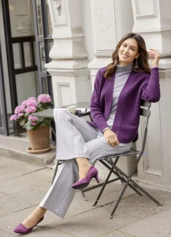 B/ANCA Pullover & Strickmode></noscript>Basic Strickjacke AUBERGINE