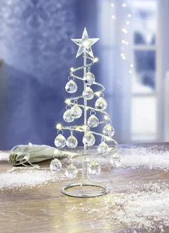 Weihnachtliche Dekorationen>Batteriebetriebenes LED-Bäumchen mit warmweißem Licht