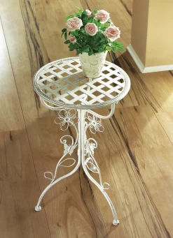 Möbel>Beistelltisch aus Eisen ANTIKCREME