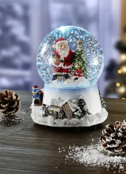 Weihnachtliche Dekorationen>Beleuchtete Schneekugel BUNT