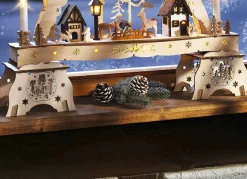 Weihnachtliche Dekorationen>Beleuchteter Lichterbogen / Schwibbogen-Podeste NATUR