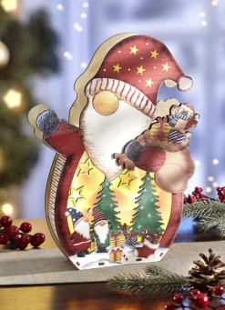 Weihnachtliche Dekorationen>Beleuchteter Weihnachtsmann ROT