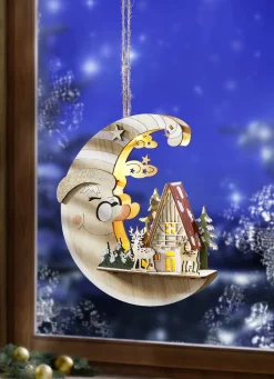 Fensterdekorationen>Beleuchtetes Fensterbild NATUR-BRAUN