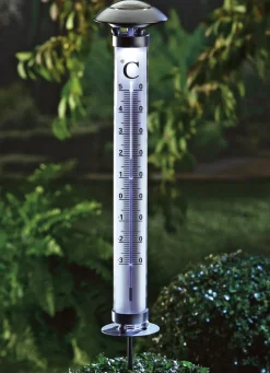 Gartengeräte Und Zubehör>Beleuchtetes Thermometer SILBER