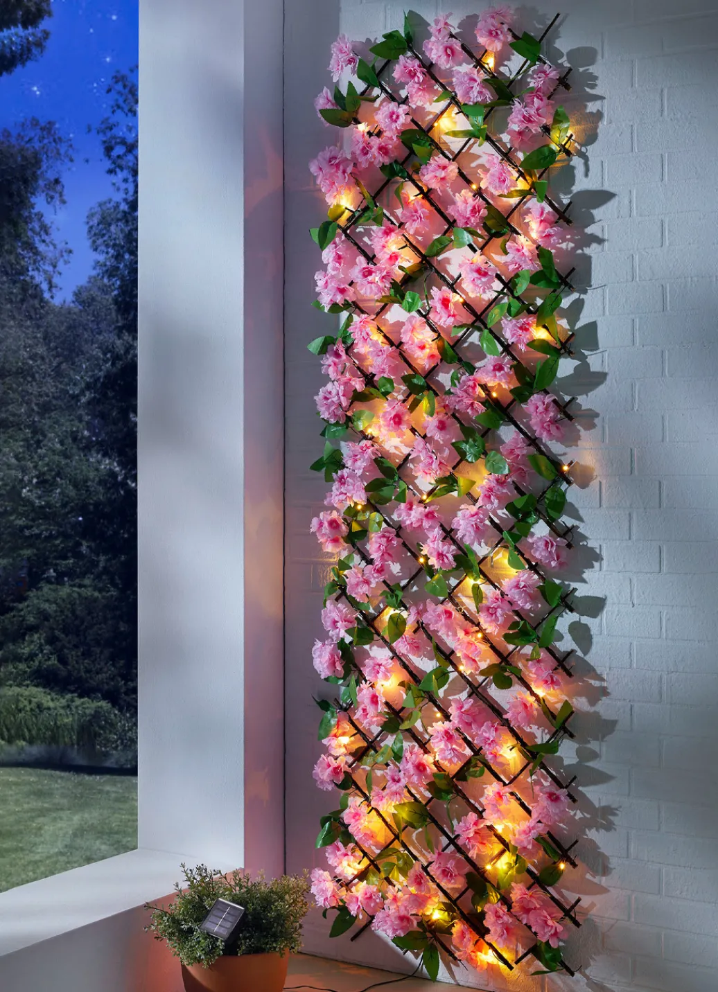 Gartenbeleuchtung|Sicht- & Sonnenschutz>Beleuchtetes Wandgitter