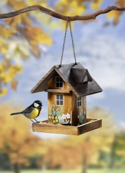 Gartengeräte Und Zubehör>Bemaltes Futterhaus inklusive Metallkette BUNT