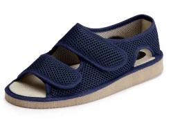 Schuhe|Damenschuhe>Bequeme Damen-Sandalen, Weite H, aus gepolstertem Textilmaterial