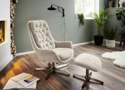 Möbel>Bequemer Relax-Sessel mit Hocker