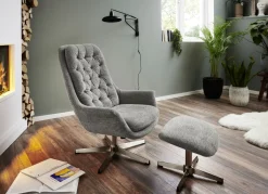 Möbel></noscript>Bequemer Relax-Sessel mit Hocker