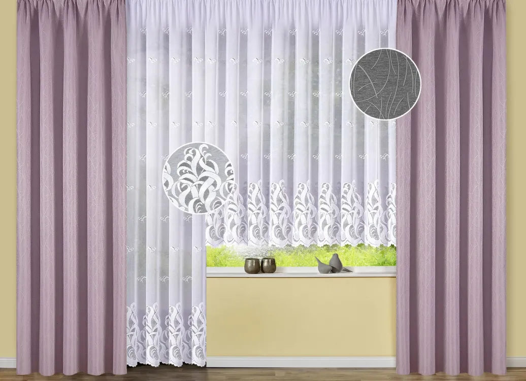 Heimtextilien>Übergardine mit Universalschienenband