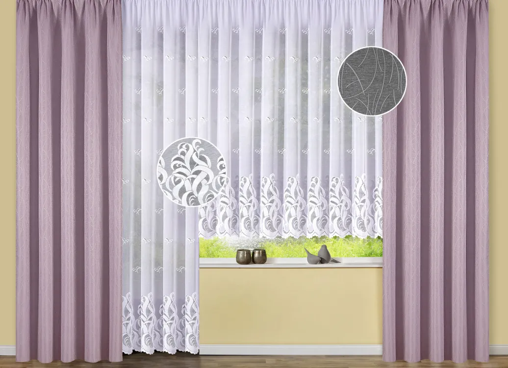 Heimtextilien>Übergardine mit Universalschienenband