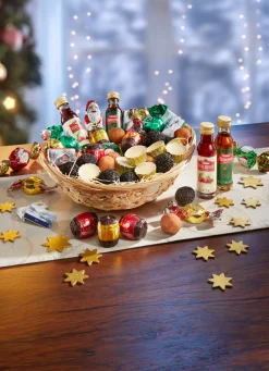 Weihnachtsleckereien|Weihnachtliche Geschenkideen>Beschwipster Weihnachtskorb BUNT