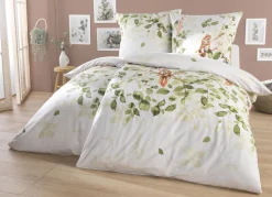 KAEPPEL Heimtextilien>Bettwäsche-Garnitur in Feinbiber OLIV