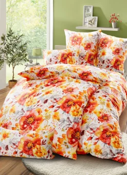 Heimtextilien>Bettwäsche-Garnitur in Microfaser-Qualität MULTICOLOR