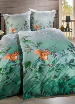 ESTELLA Heimtextilien>Bettwäsche-Garnitur mit Eichhörnchen-Motiv TANNE