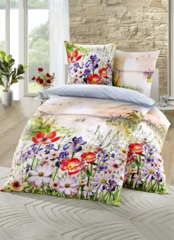 KAEPPEL Heimtextilien>Bettwäsche-Garnitur mit Wende-Kissenbezug BUNT