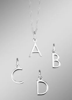 Damen-Silberschmuck>Bezaubernde Buchstaben-Anhänger aus Silber
