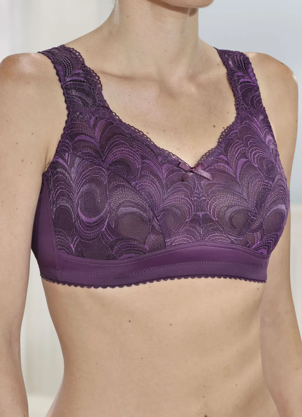 KUDRESHOV Damenwäsche|Wäsche>BH mit Elastikspitze AUBERGINE