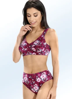 KUDRESHOV Damenwäsche|Wäsche>BH mit farbharmonischem Floraldessin BURGUND