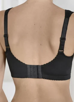 KUDRESHOV Damenwäsche|Wäsche></noscript>BH mit Raubtierdessin im Vorderteil SCHWARZ-CAMEL