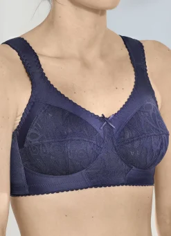 KUDRESHOV Wäsche|Damenwäsche>BH mit unterlegter Elastikspitze MARINE