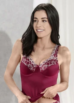 KUDRESHOV Wäsche|Damenwäsche>BH-Hemd mit Elastikspitze BORDEAUX