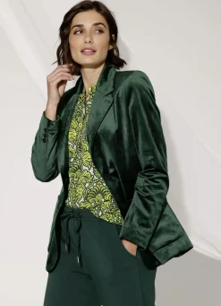 Blazer & Anzüge>Blazer mit Reverskragen TANNENGRÜN