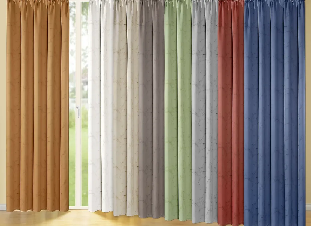 Heimtextilien>Blickdichter Verdunkelungsschal mit Kräuselband