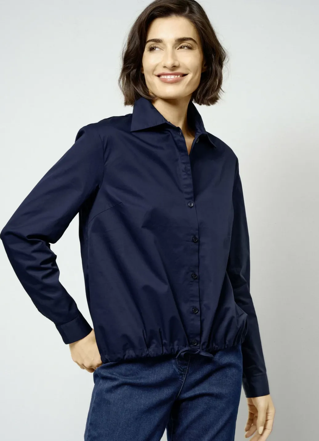 Blusen & Tuniken>Bluse aus Baumwolle MARINE