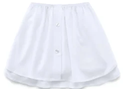 KLAUS MODELLE MADE IN GERMANY Blusen & Tuniken>Blusensaum aus feinem Viskose-Jersey WEISS