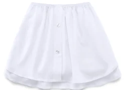 KLAUS MODELLE MADE IN GERMANY Blusen & Tuniken>Blusensaum aus feinem Viskose-Jersey WEISS