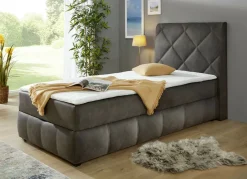 Möbel>Boxspringbett mit Bettkasten und Topper