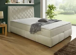 Möbel>Boxspringbett mit Bettkasten und Topper