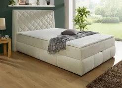 Möbel>Boxspringbett mit Bettkasten und Topper