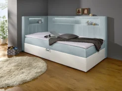 Möbel>Boxspringbett mit integrierter LED-Beleuchtung