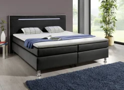 Möbel></noscript>Boxspringbett mit LED-Beleuchtung