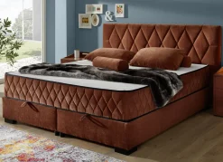 Möbel></noscript>Boxspringbett mit Wendematratze und Bettkasten