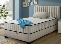 Möbel></noscript>Boxspringbett mit Wendematratze und Bettkasten