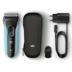 BRAUN Schönheit & Körperpflege|Technik>Rasierer Series 3 3045s Akku-/Netz-Rasierer SCHWARZ-BLAU