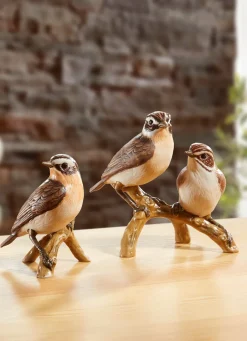 GOEBEL Dekoration>Braunkehlchen - Vogel des Jahres 2023 BUNT